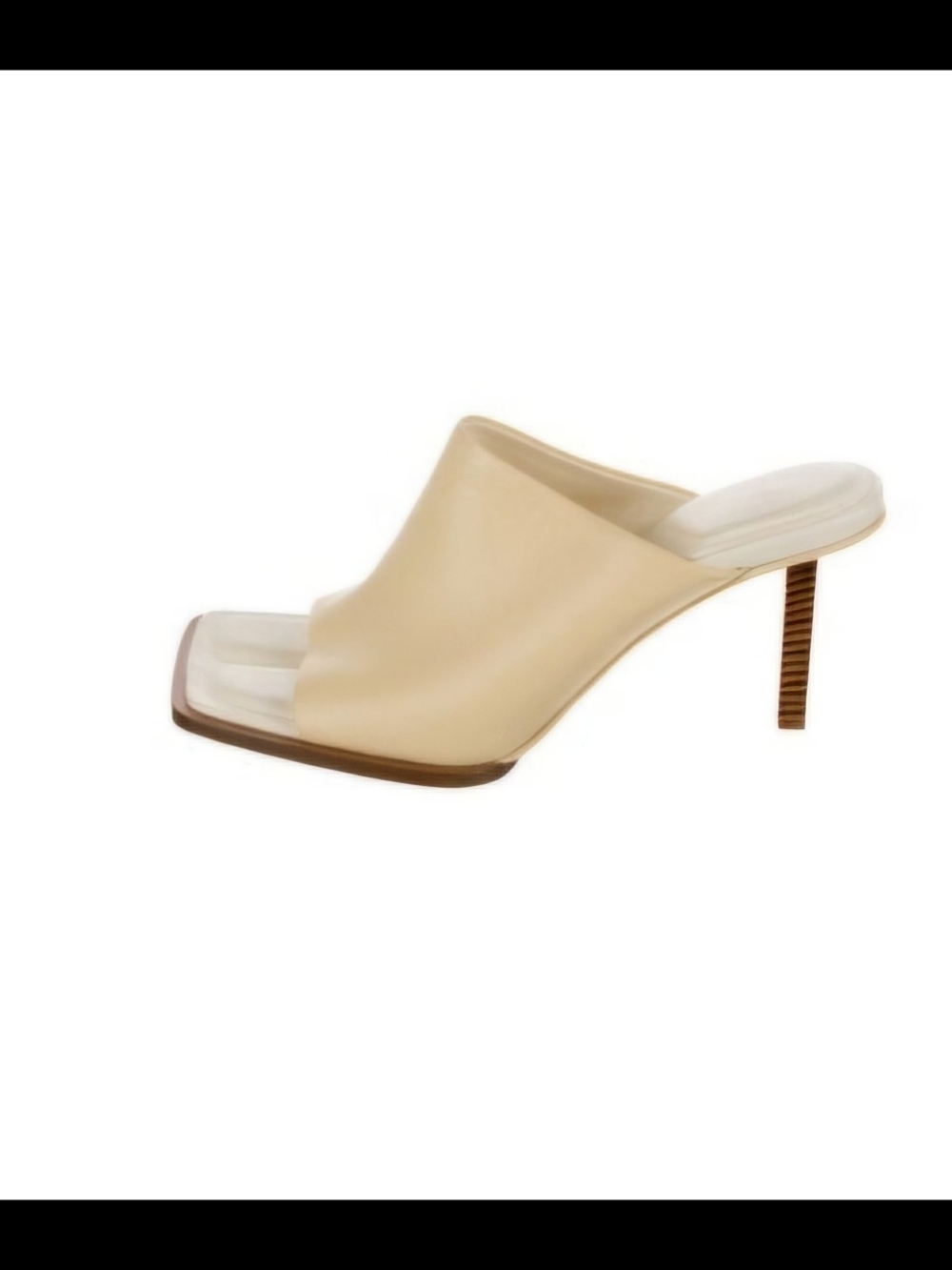 Jacquemus Beige Leather Open-Toe Stiletto Mule